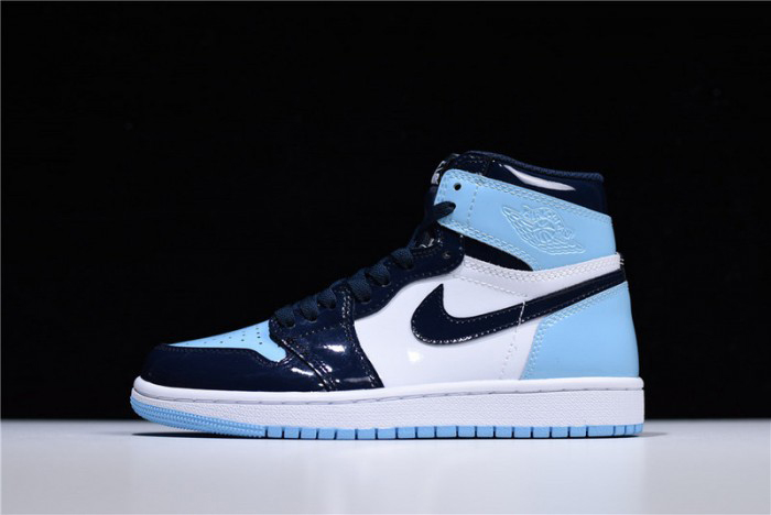 air jordan 1 unc blue chill patent   leather cd0461-401