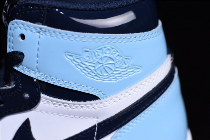 air jordan 1 unc blue chill patent   leather cd0461-401