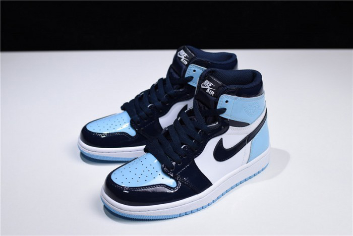 air jordan 1 unc blue chill patent   leather cd0461-401