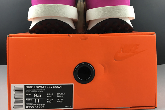 nike ld waffle sacai pink  multi - bv0073-301