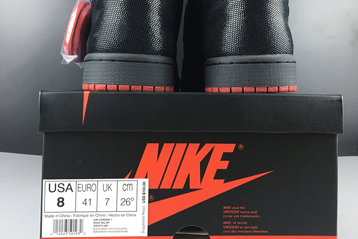 air jordan 1 retro high og black/gym red dc7071-001